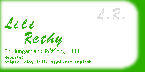lili rethy business card